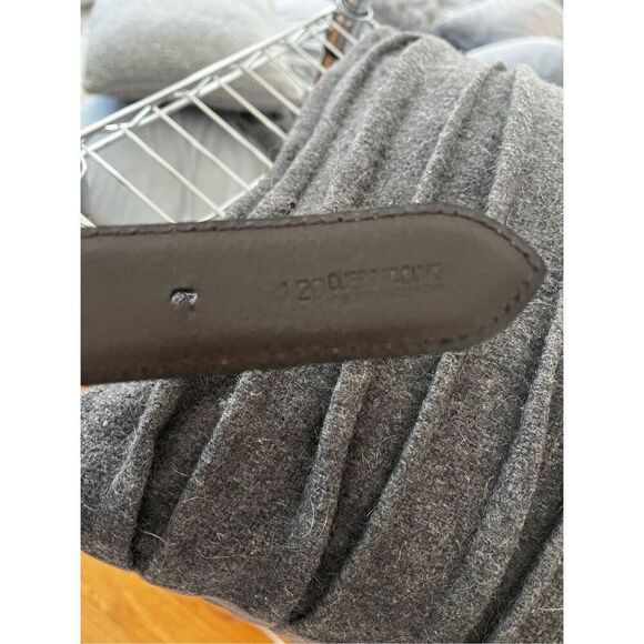 El Lucero Mens Brown Leather Perforated Stitch Belt sz 120 or US 48 NWOT - Picture 7 of 7